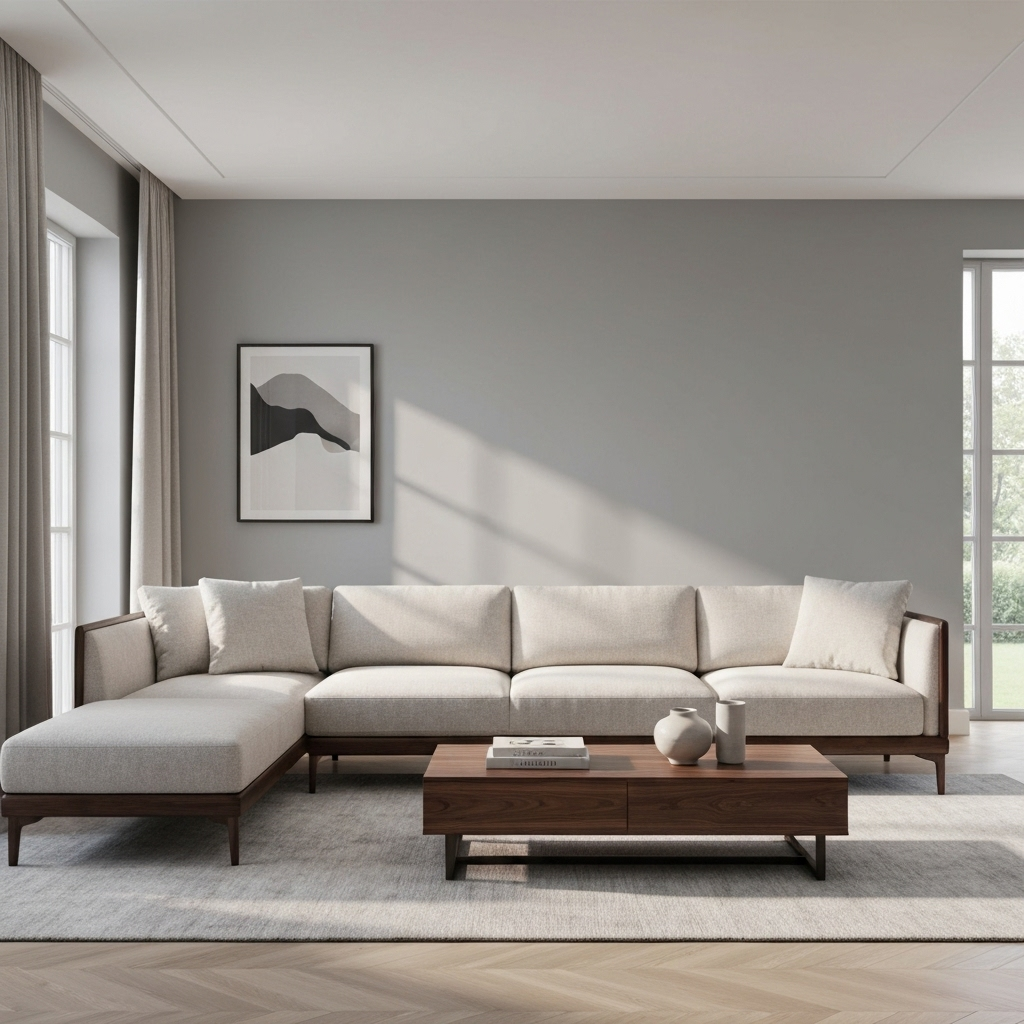 Sala moderna con muebles elegantes